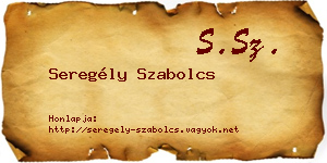 Seregély Szabolcs névjegykártya
